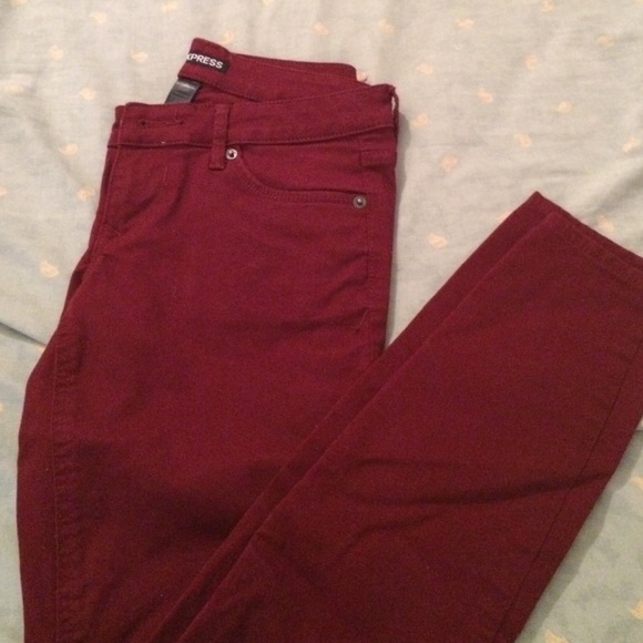 Express skinny pants Maroon, size 2