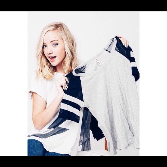 NWT LF Emma & Sam Baseball RaglannMesh Tee