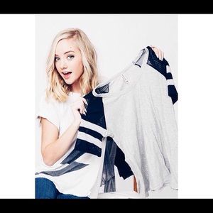 NWT LF Emma & Sam Baseball RaglannMesh Tee