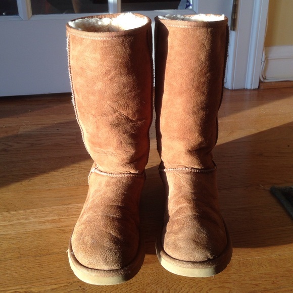 Tall Tan Fur Ugg Boots
