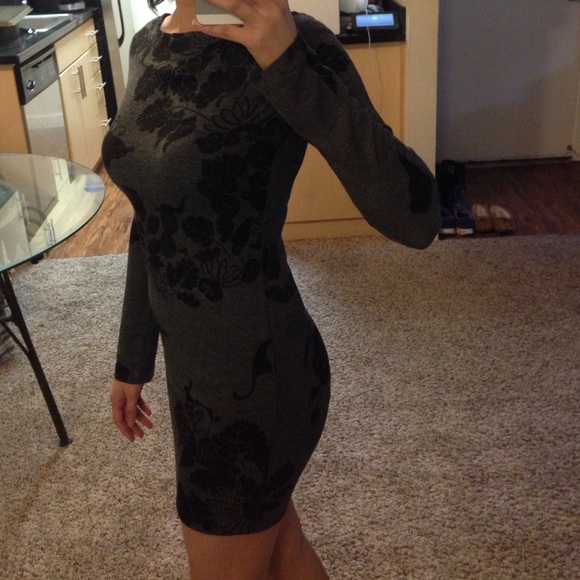 Boat neck sweater dress