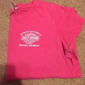 Pink Harley Davidson tshirt