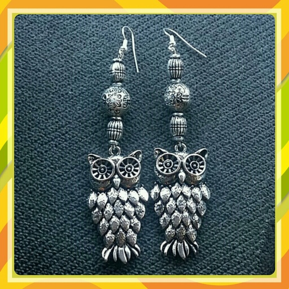 Sold ❌❌❌❌    Metal owl earrings
