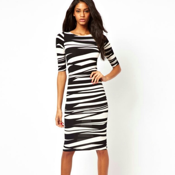 Beautiful black and white dress