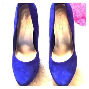 Jessica Simpson blue suede pump!