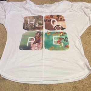 White "HOPE" shirt