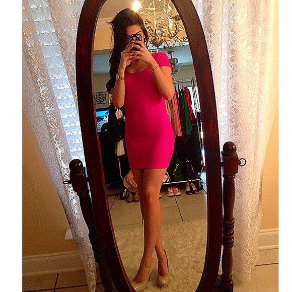 Hot pink dress