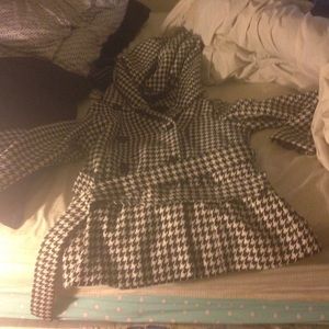 Black and white coat