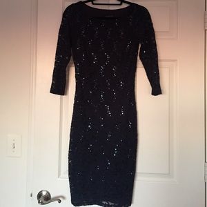 Navy blue evening dress