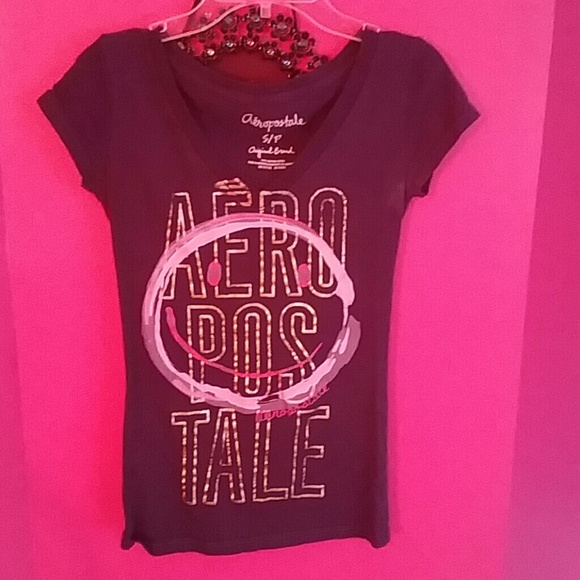 Navy Blue, Pink & Gold Graphic T-Shirt