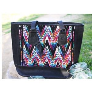Leather Loomed Shoulder Bag