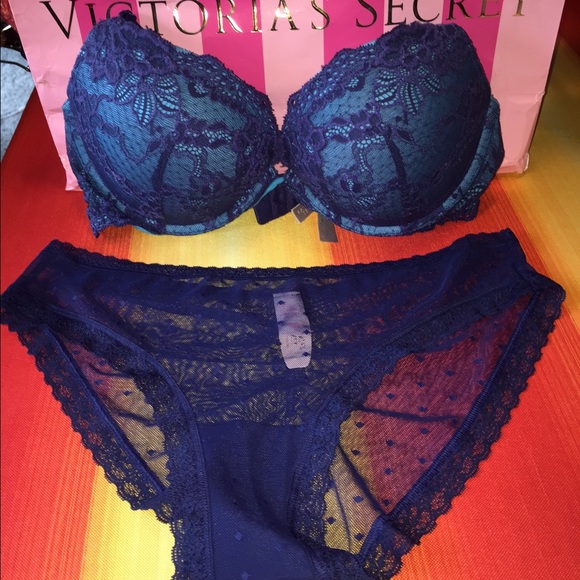 EUC Victorias Secret 38C Push Up & L NWT Panty