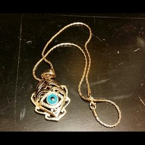 Gold-plated Eye Amulet