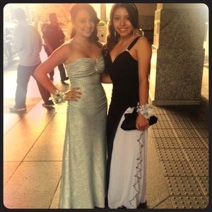 Timeless Black and White Prom Dress