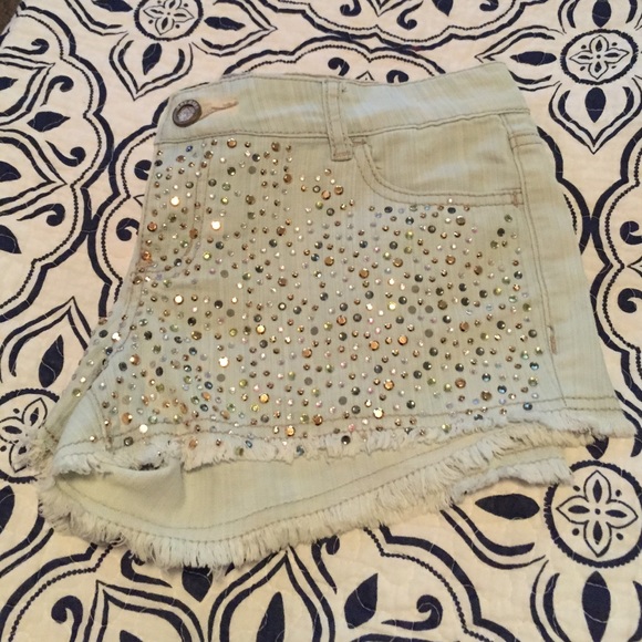 bedazzled short shorts