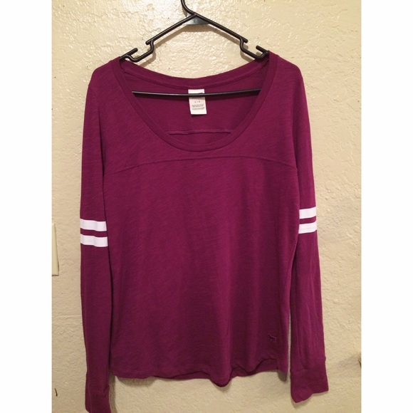 vs PINK maroon long sleeve