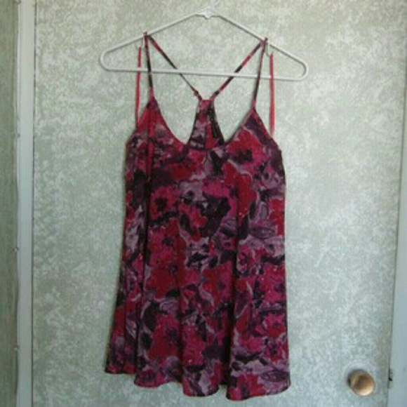 Rock & Republic Red/Purple Floral Racerback Tank - Picture 3 of 4