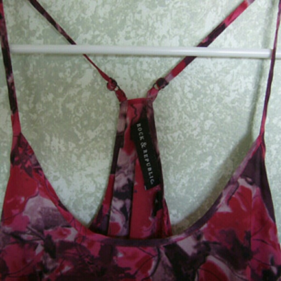 Rock & Republic Red/Purple Floral Racerback Tank - Picture 4 of 4