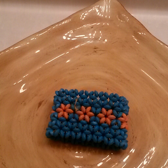 Beautiful bracelet blue and orange