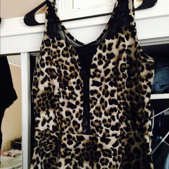 Cheetah peplum shirt