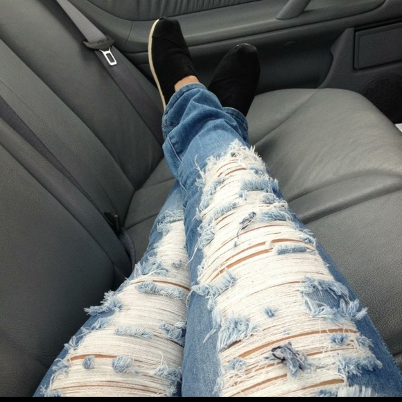 Cute ripped machine brand jeans