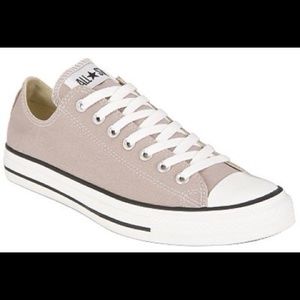 beige low-top converse
