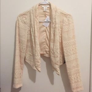 BCNU Cream Lace Blazer