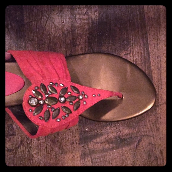 Orange Jeweled Shoes