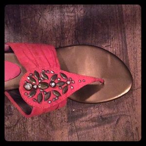 Orange Jeweled Shoes