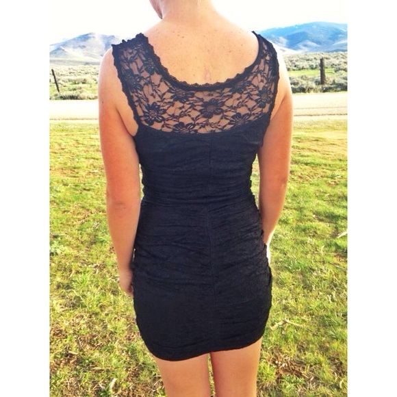 Black Lacey bodycon dress