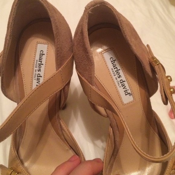 NWOT.. Sexy nude soft leather heels - Picture 3 of 3