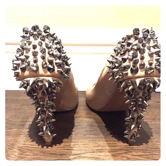 Sam Edelman Shoes - Sam Edelman peeptoe pumps with studded heels