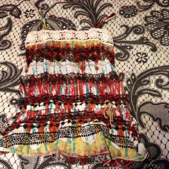 Trival print cute tank