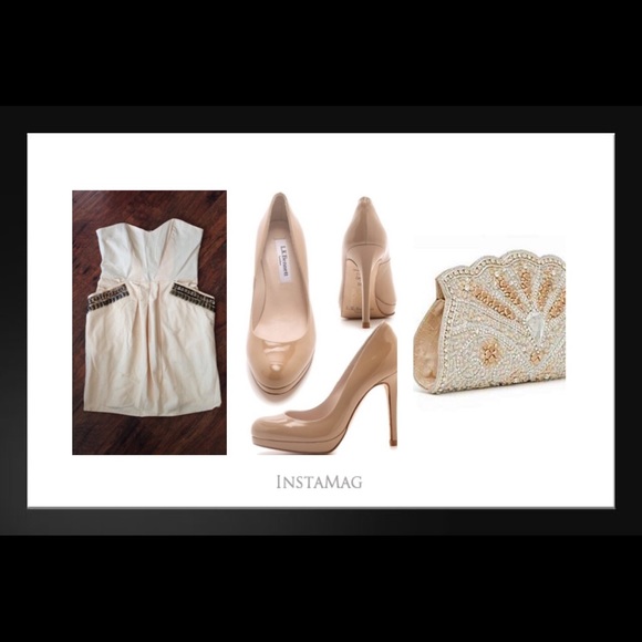 Primark Atmosphere Strapless Cream Dress