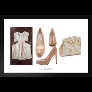 Primark Atmosphere Strapless Cream Dress