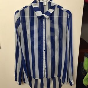 Cut out back forever 21 sheer shirt