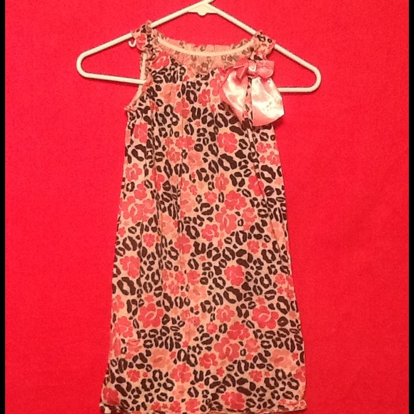 Pink and black animal print nightgown