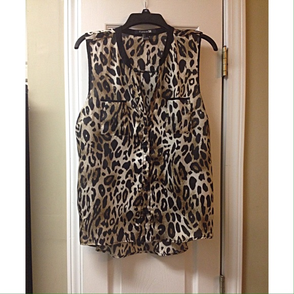 Cheetah print top.