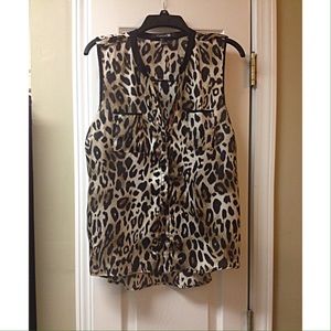 Cheetah print top.