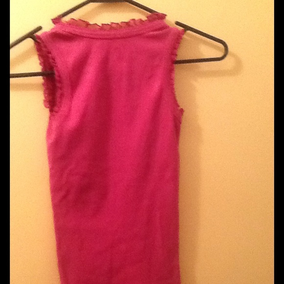 Purple Tank Top with frill around neck and sleeve - Picture 4 of 4