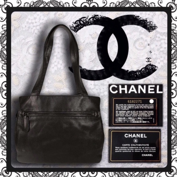 CHANEL Black Caviar Leather 5 comprtmnt Tote bag - Picture 2 of 8