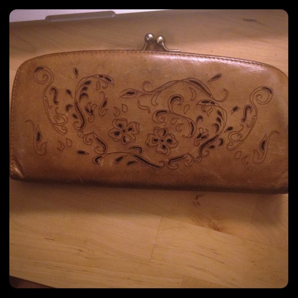 HOLD- Hobo leather cutout wallet