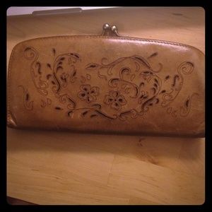 HOLD- Hobo leather cutout wallet