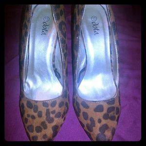 New leopard print wedge heels