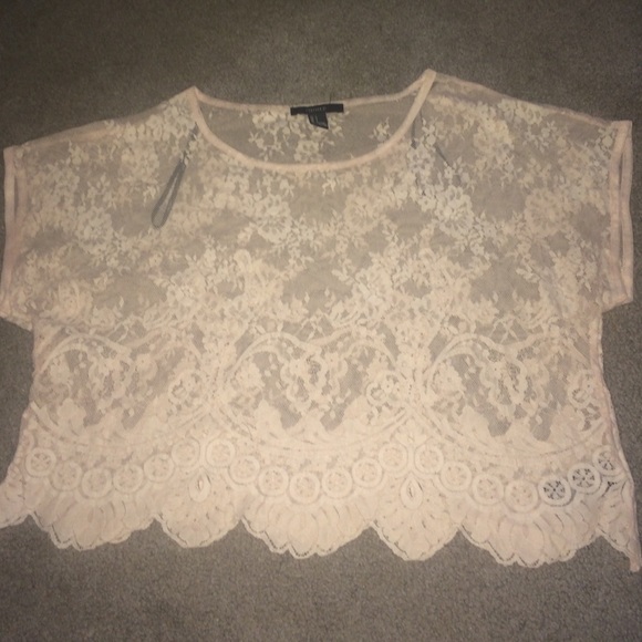 Peach Lace Shirt