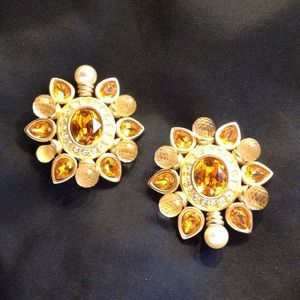 Swarovski Crystal clip on earrings