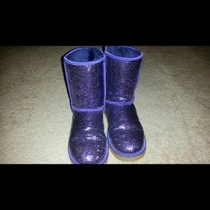 Purple sparkley ugg boots