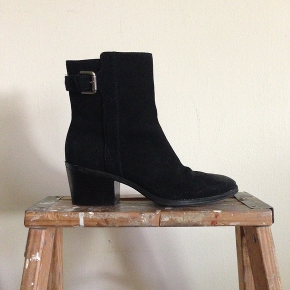 Nine West Fletch Ankle Boot in Black Suede, US 7M - Picture 1 of 4