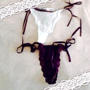 SOLD Victoria's Secret 100% silk panty bundle