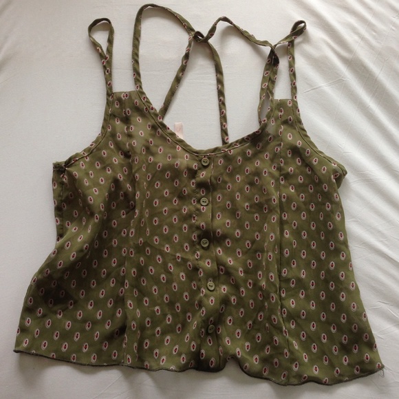🚫sold🚫Cute green chiffon top💚